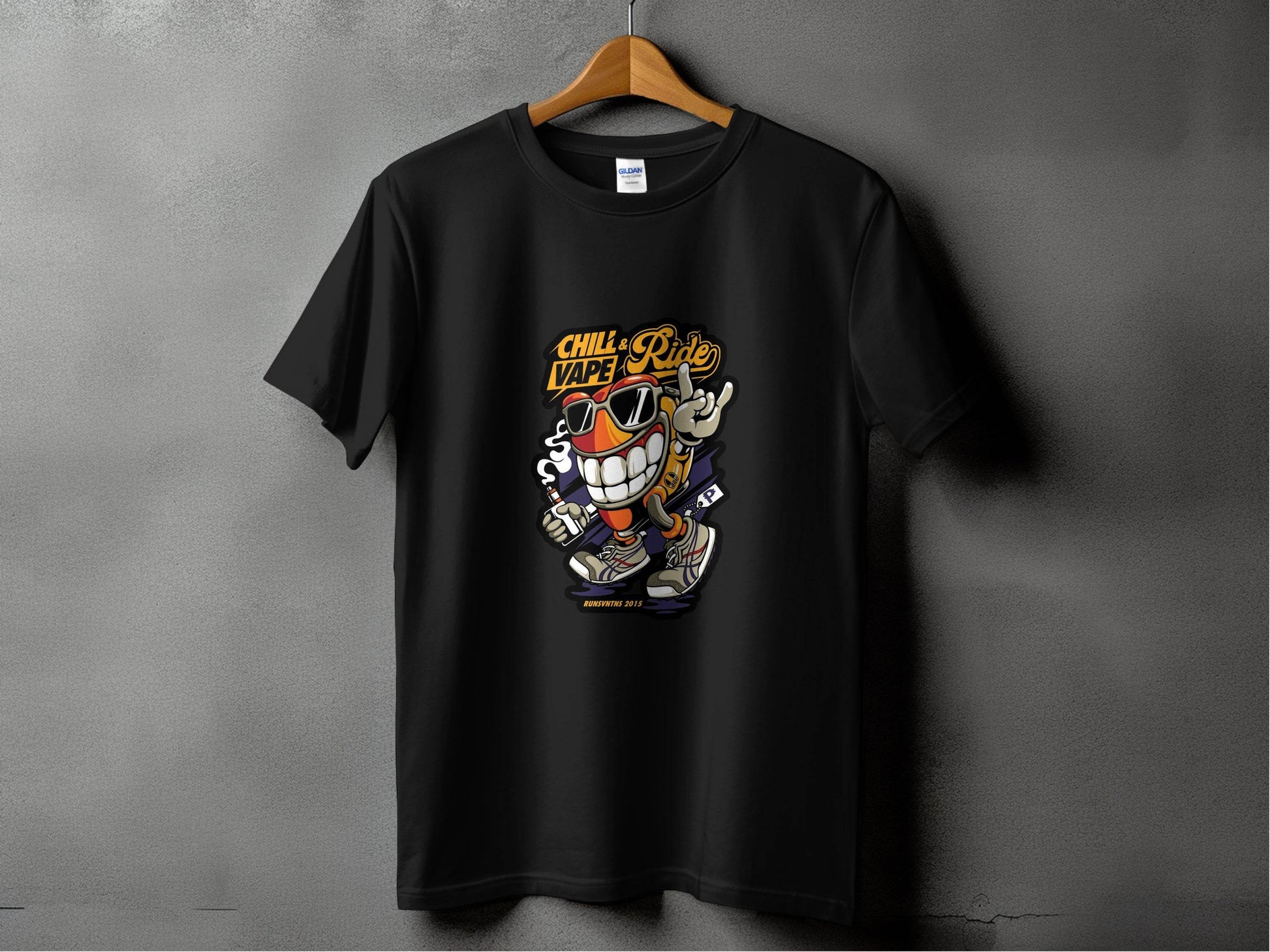 Chill and Vape Ride Fun Cartoon Style T-Shirt - Design & Vybe