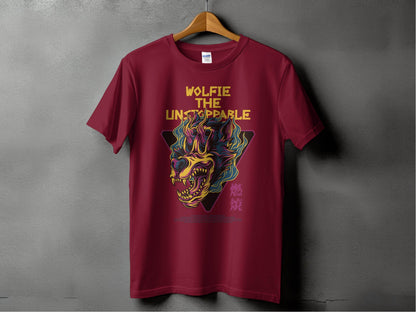 Wolfie The Unstoppable Graphic Design Cool T-Shirt - Design & Vybe