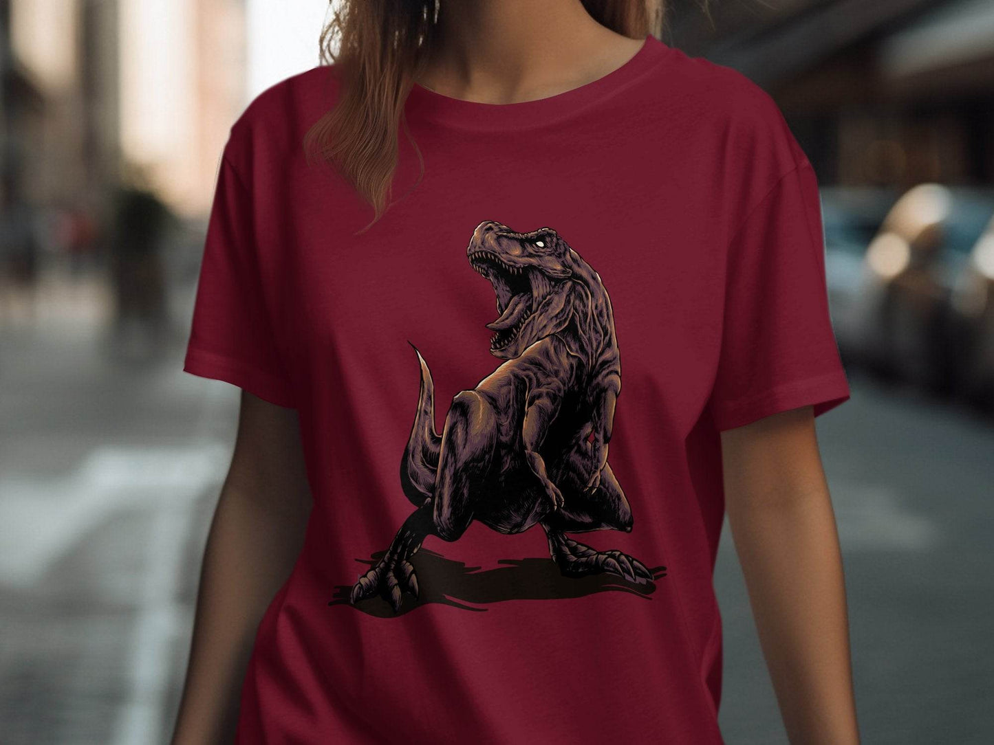 Fierce T-Rex Roaring Dinosaur Graphic T-Shirt - Design & Vybe