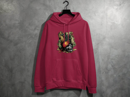Pirate Skull with Vibrant Bandana and Anchors Hoodie - Design & Vybe