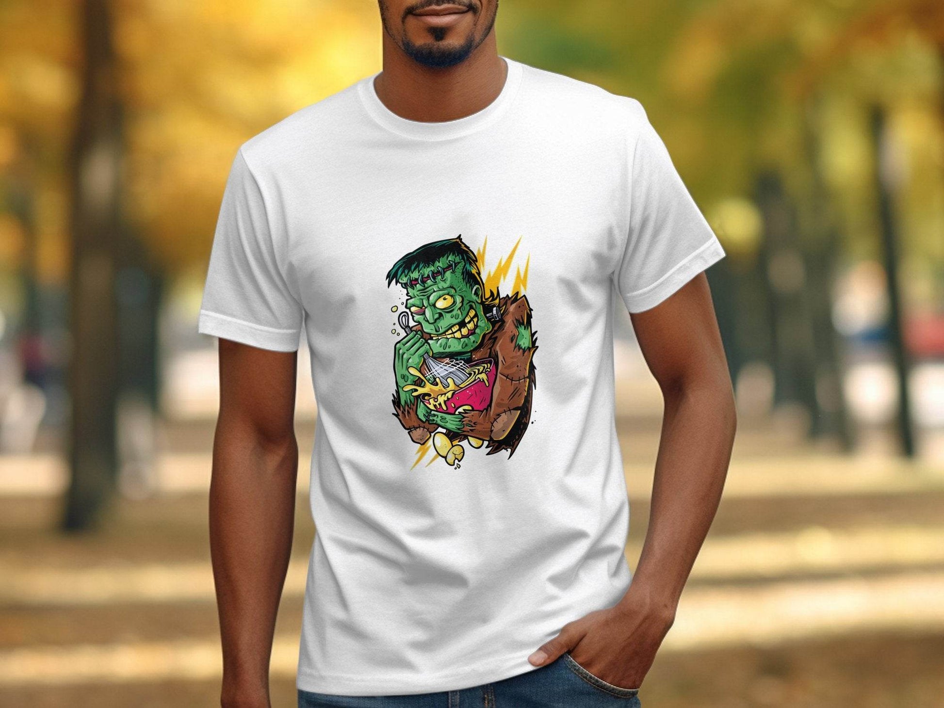 Mad Frankenstein Mixing Potion Funny Halloween T-Shirt - Design & Vybe