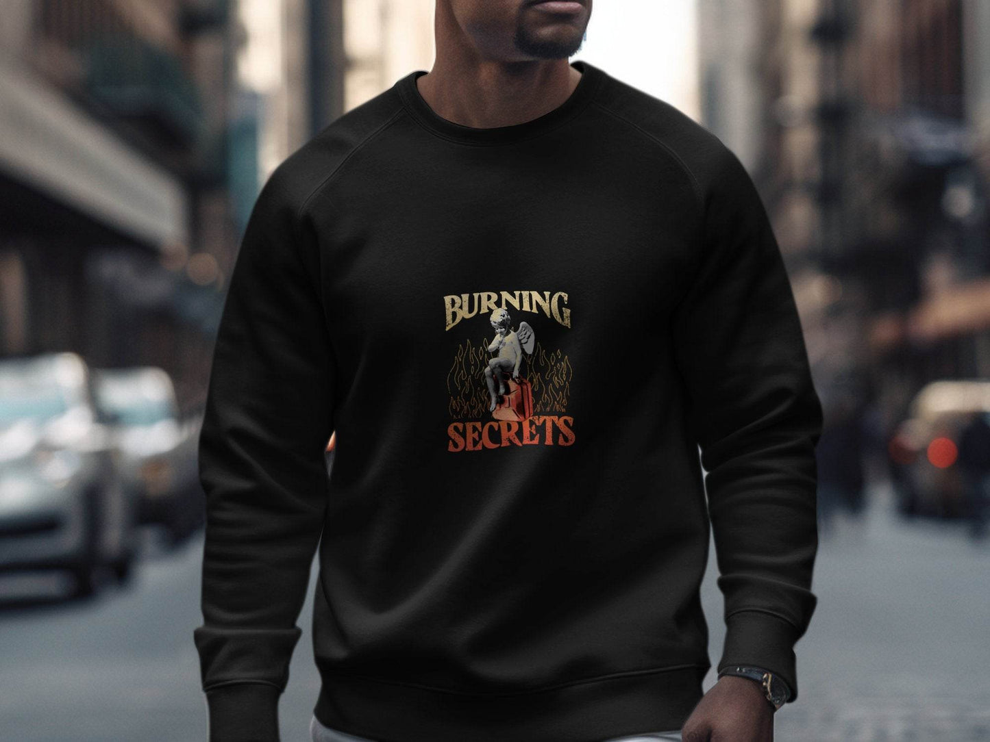 Burning Secrets Angel Graphic Novelty Design Cool Sweater - Design & Vybe