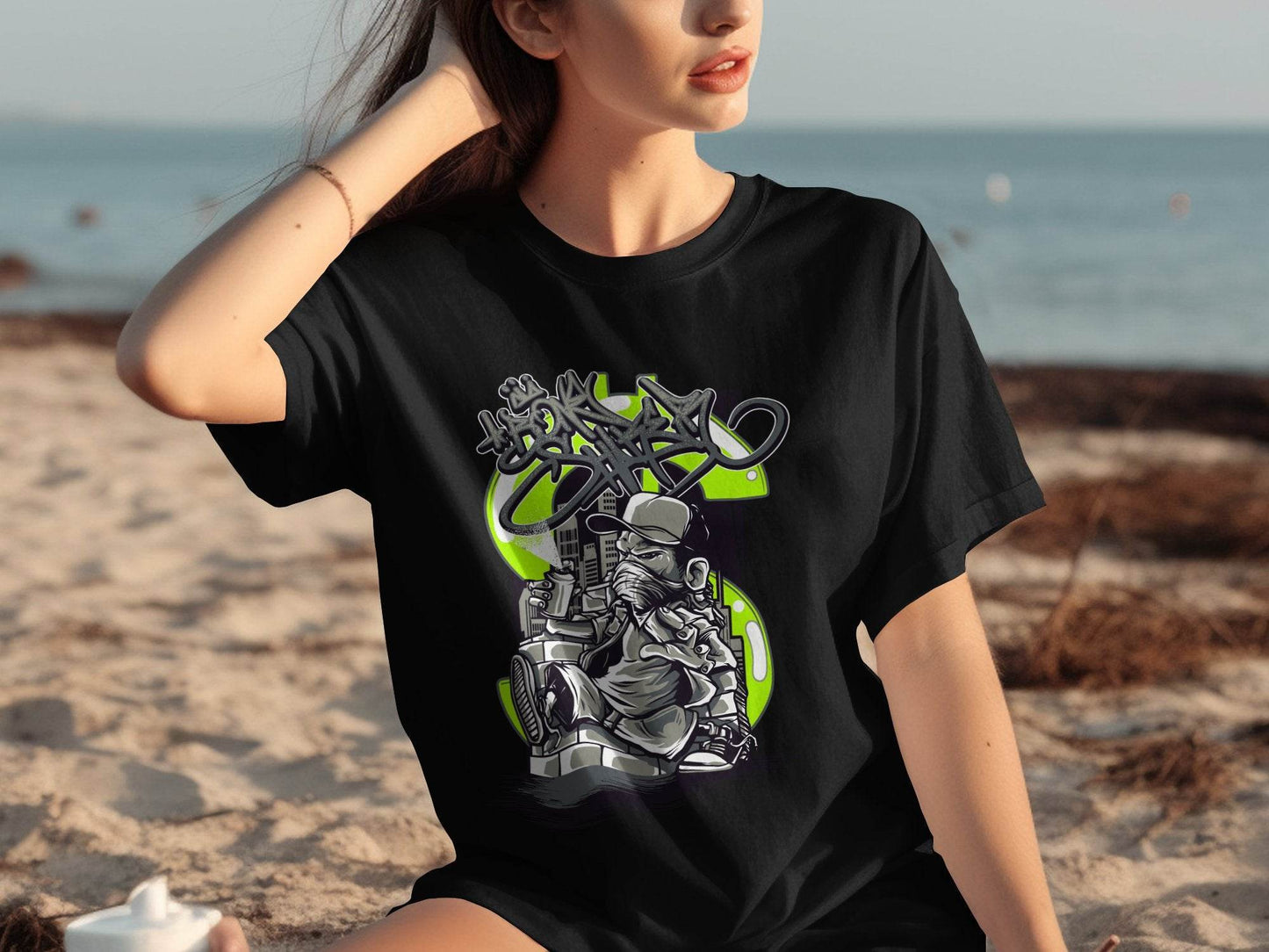 Urban Street Art Graffiti Character Design Printed T-Shirt - Design & Vybe