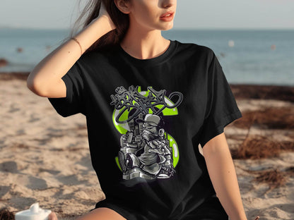 Urban Street Art Graffiti Character Design Printed T-Shirt - Design & Vybe