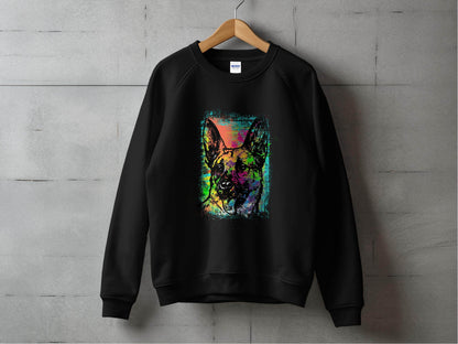 Vibrant German Shepherd Illustration Art Sweater - Design & Vybe
