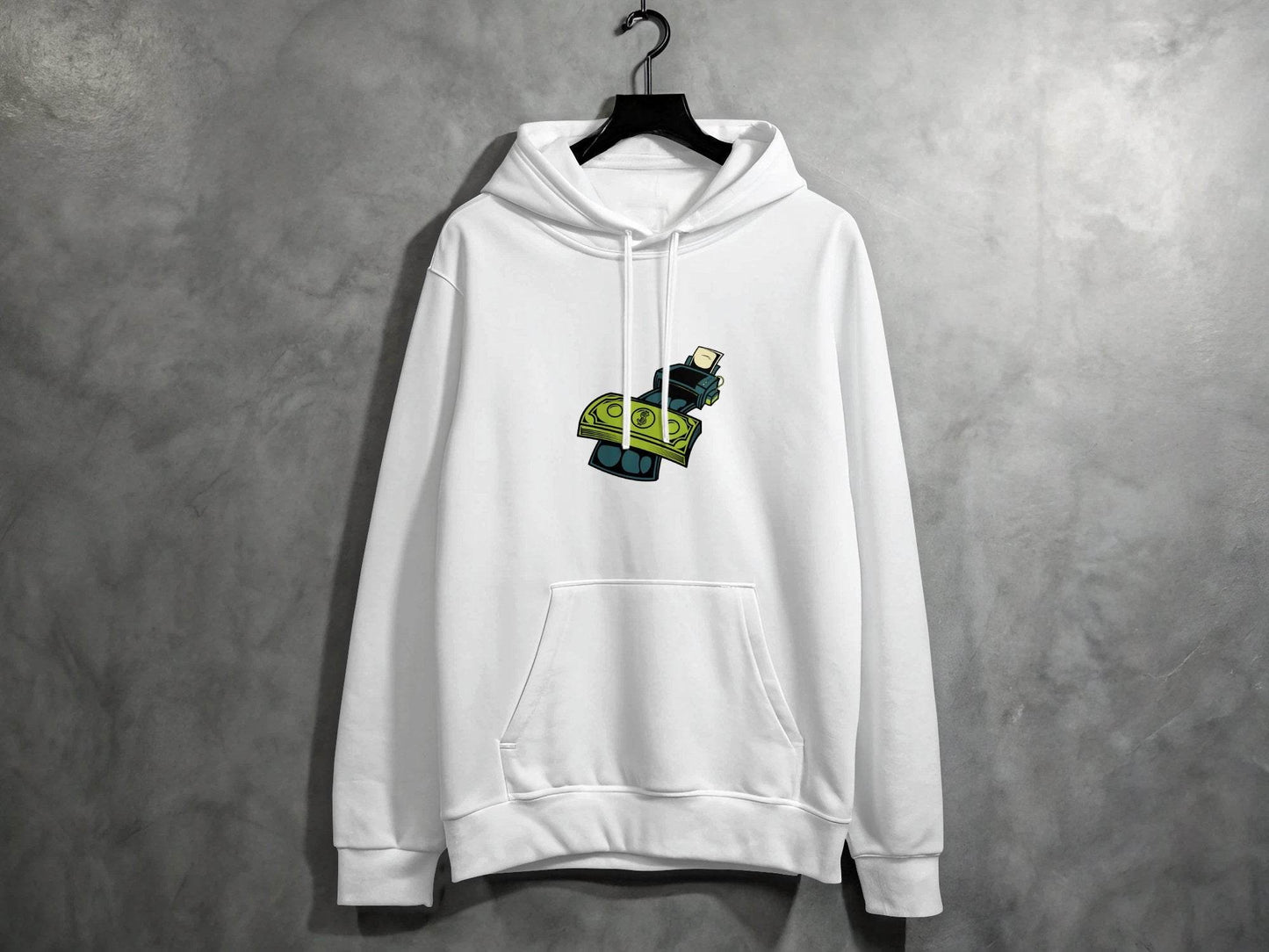 Eye-Catching Cash Printing Money Graphic Hoodie - Design & Vybe