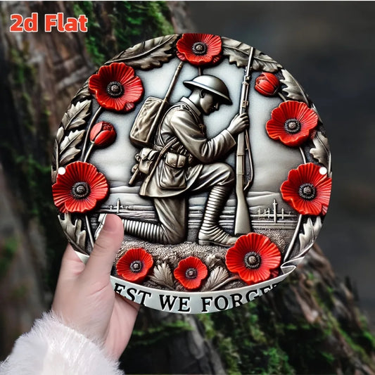 In Memory of Sacrifice and Glory - Metal Decor Plate