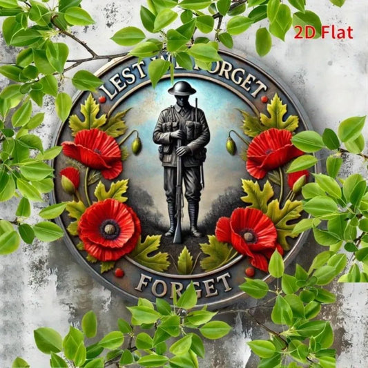 Lest We Forget Emblem Soldier - Metal Decor