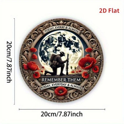 Remembrance Soldier Pattern - Metal Art Decor