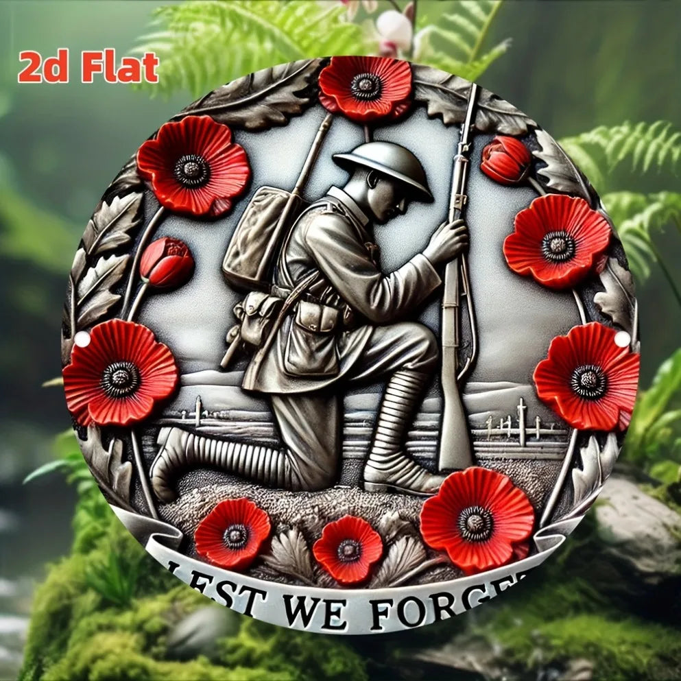 In Memory of Sacrifice and Glory - Metal Decor Plate