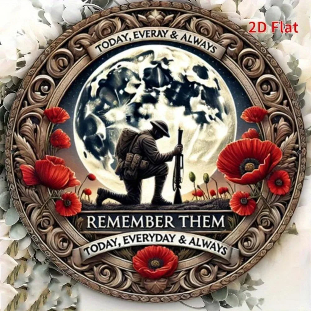 Remembrance Soldier Pattern - Metal Art Decor