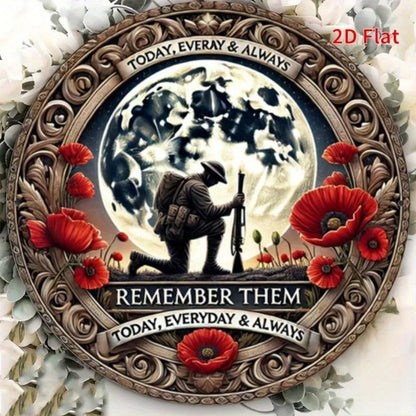 Remembrance Soldier Pattern - Metal Art Decor