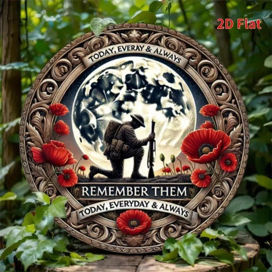 Remembrance Soldier Pattern - Metal Art Decor