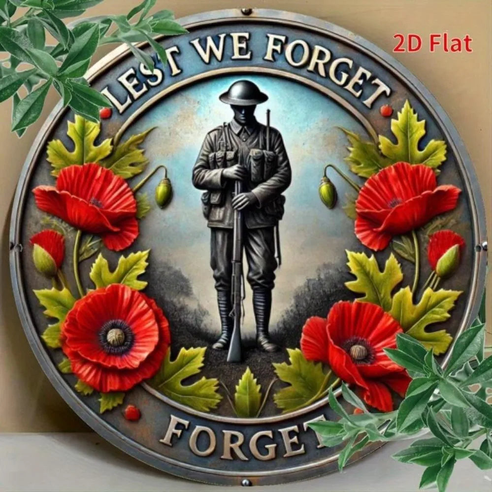 Lest We Forget Emblem Soldier - Metal Decor