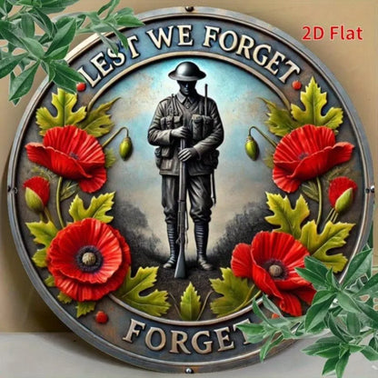 Lest We Forget Emblem Soldier - Metal Decor