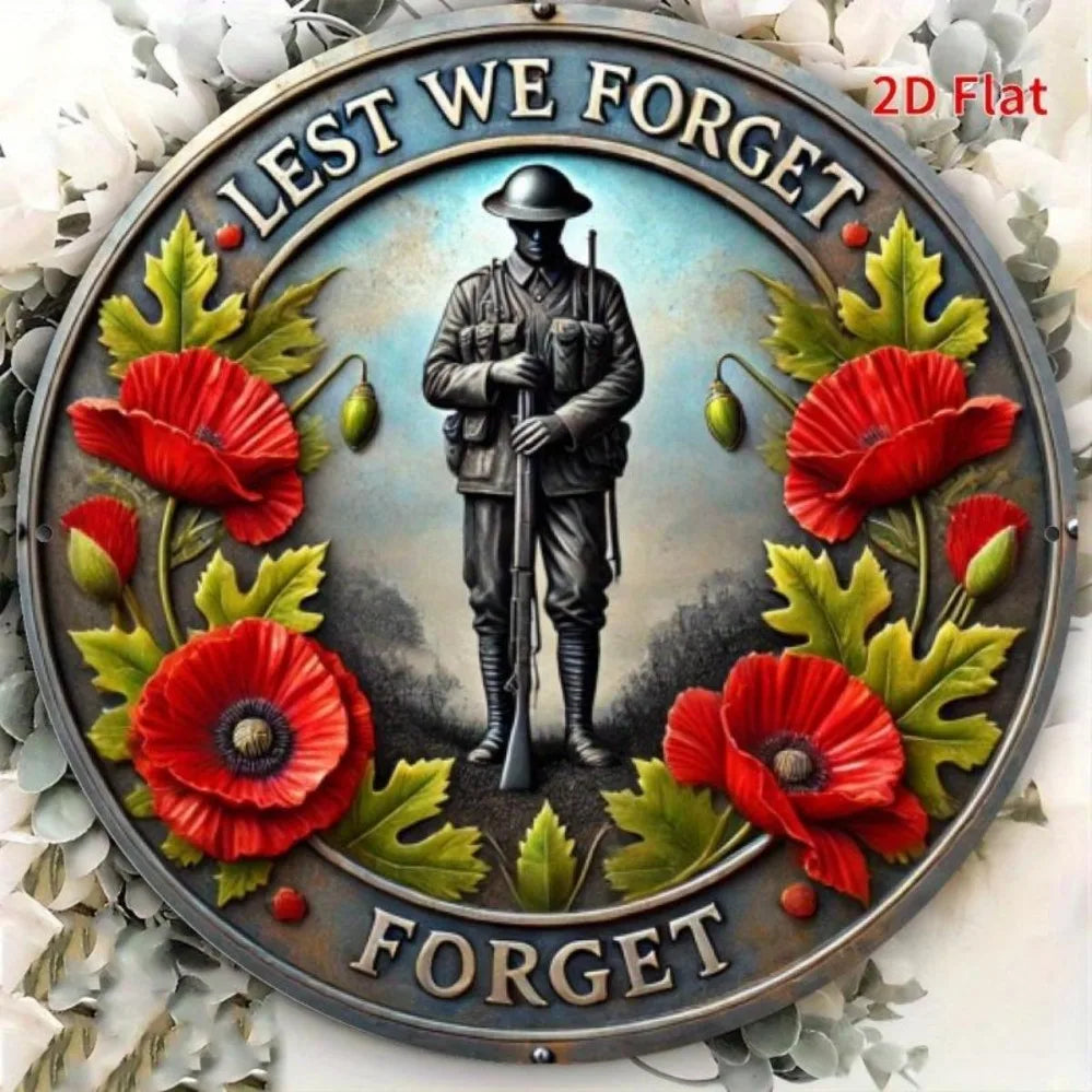 Lest We Forget Emblem Soldier - Metal Decor
