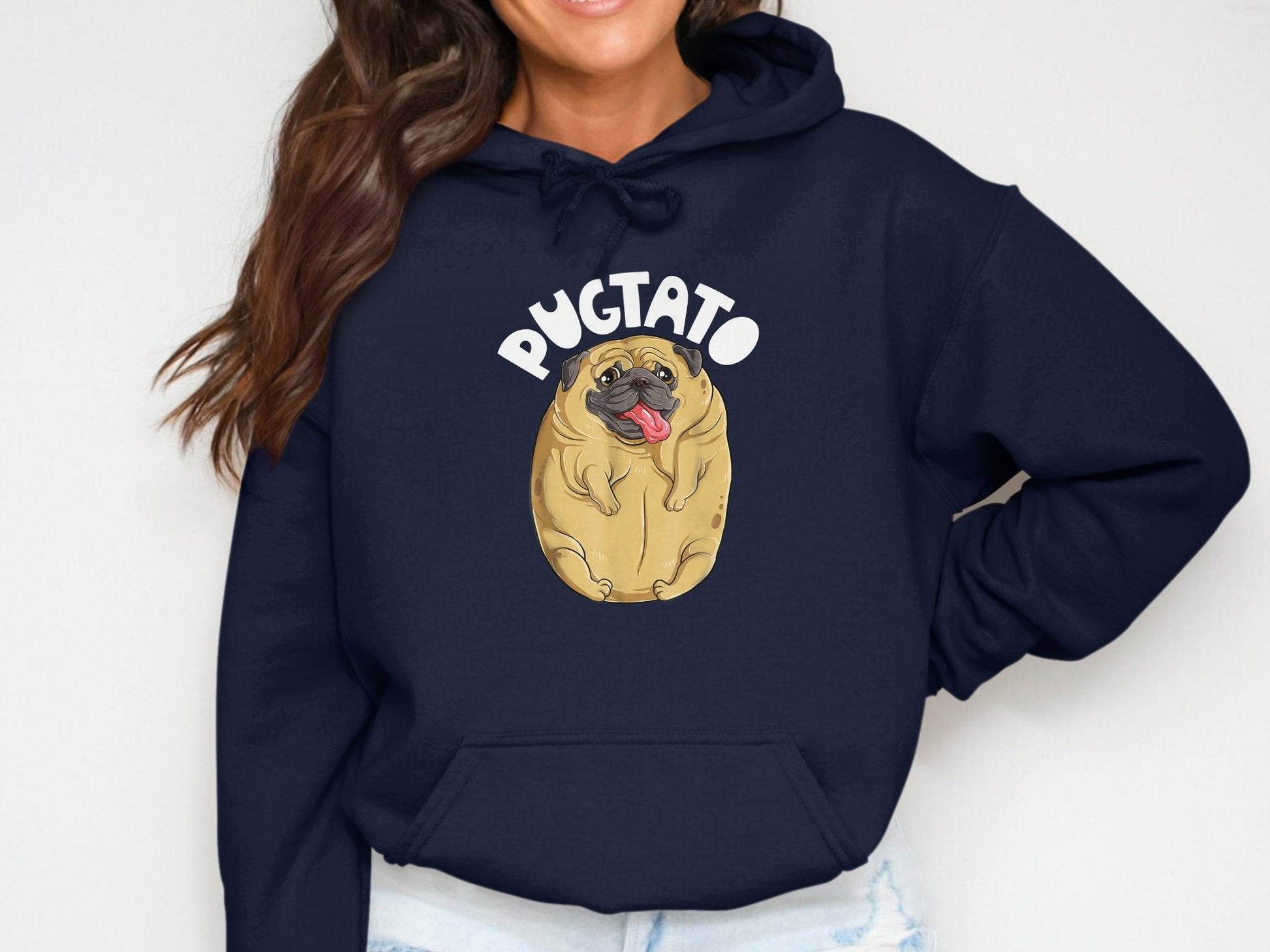 Cute Pugtato Design Graphic Sweater - Design & Vybe