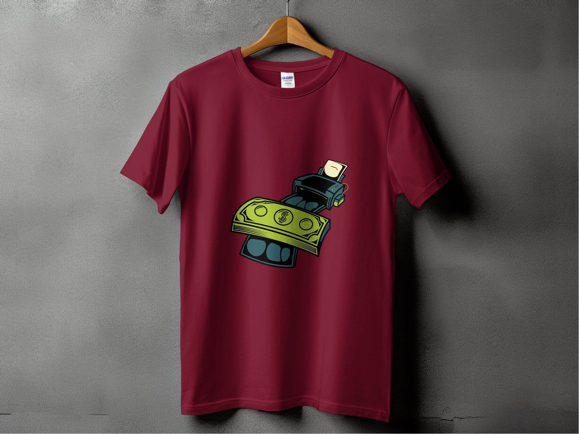 Eye-Catching Cash Printing Money Graphic T-Shirt - Design & Vybe