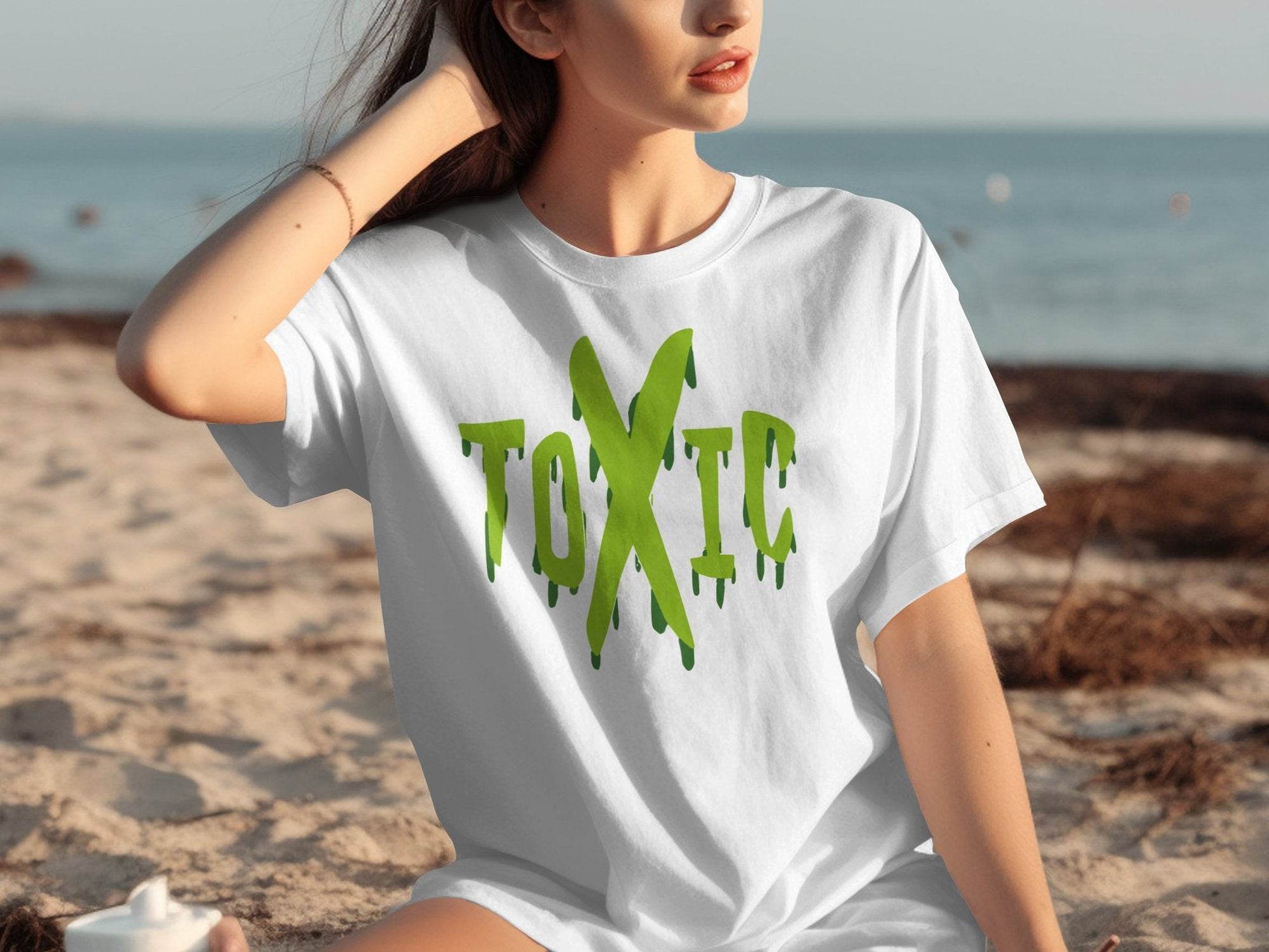 Unique Graphic Toxic Green Dripping Graffiti Text Design T-shirt - Design & Vybe