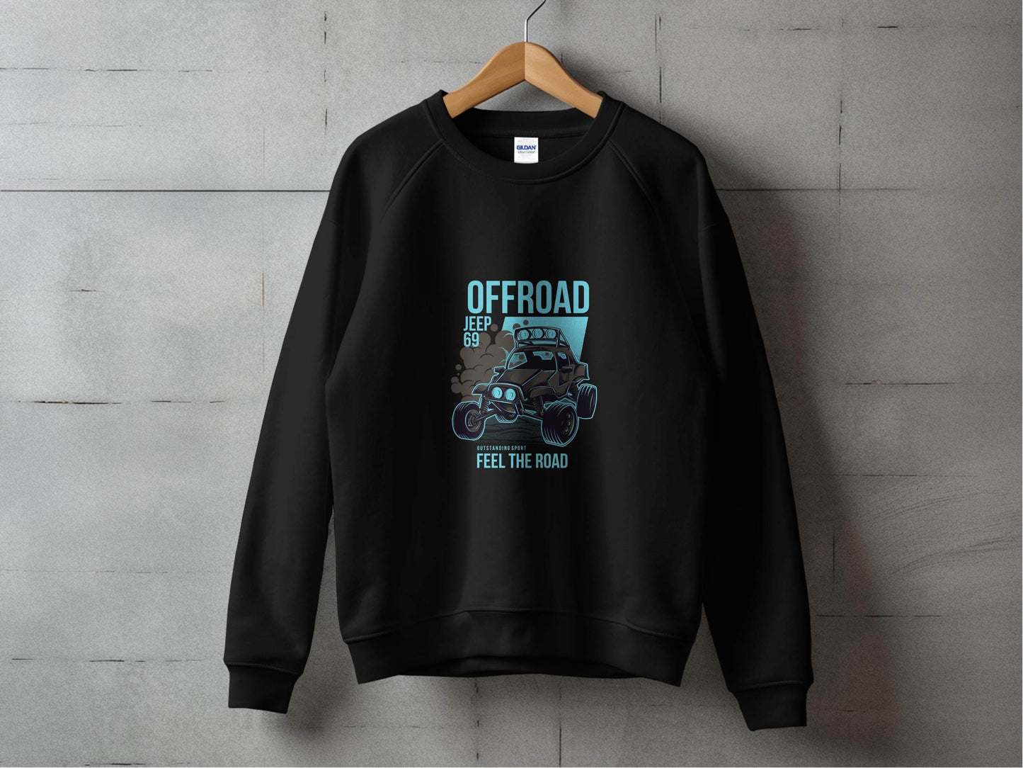 Offroad Jeep 69 Outstanding Sport Feel The Road Hoodie - Design & Vybe