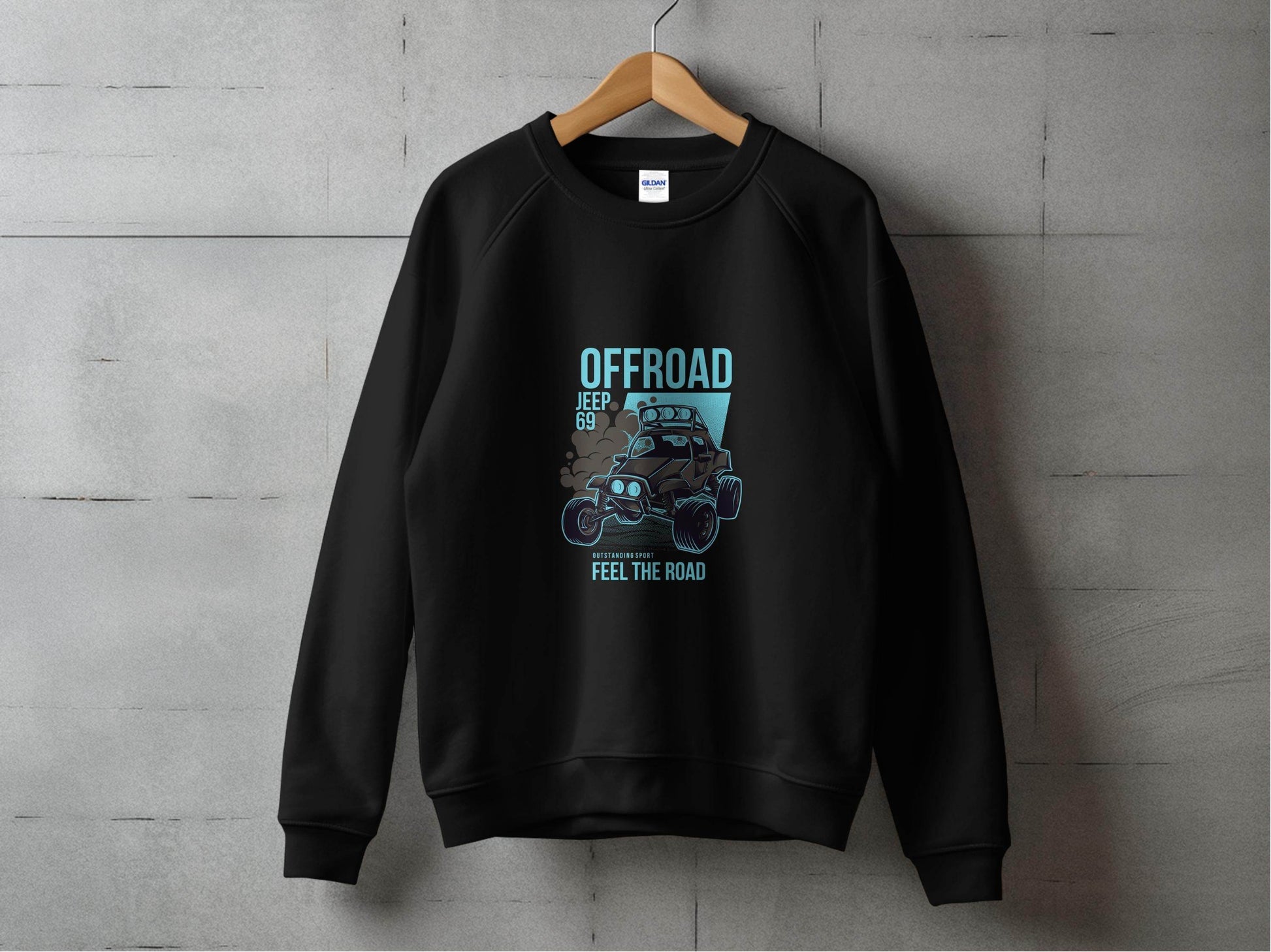 Offroad Jeep 69 Outstanding Sport Feel The Road Hoodie - Design & Vybe