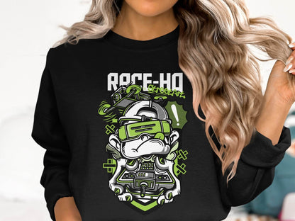 Street Art Monkey with Console Graphics Cool Sweater - Design & Vybe
