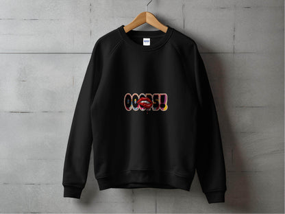 OOOPS With Red Lips Fashion Statement Sweater - Design & Vybe