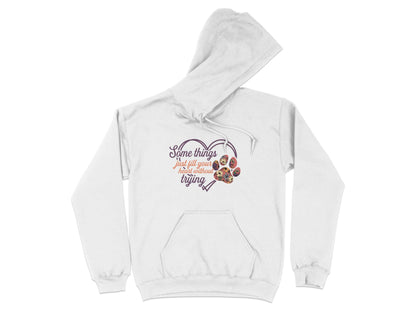 Some Things Fill Heart Without Trying Floral Paw Print Hoodie - Design & Vybe