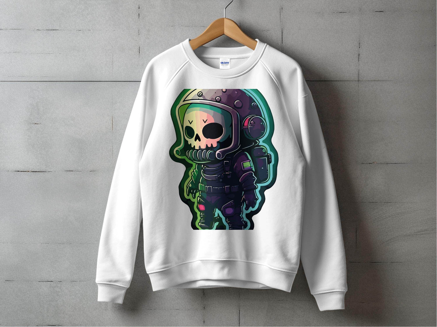 Futuristic Skull Astronaut Art Sweater - Design & Vybe