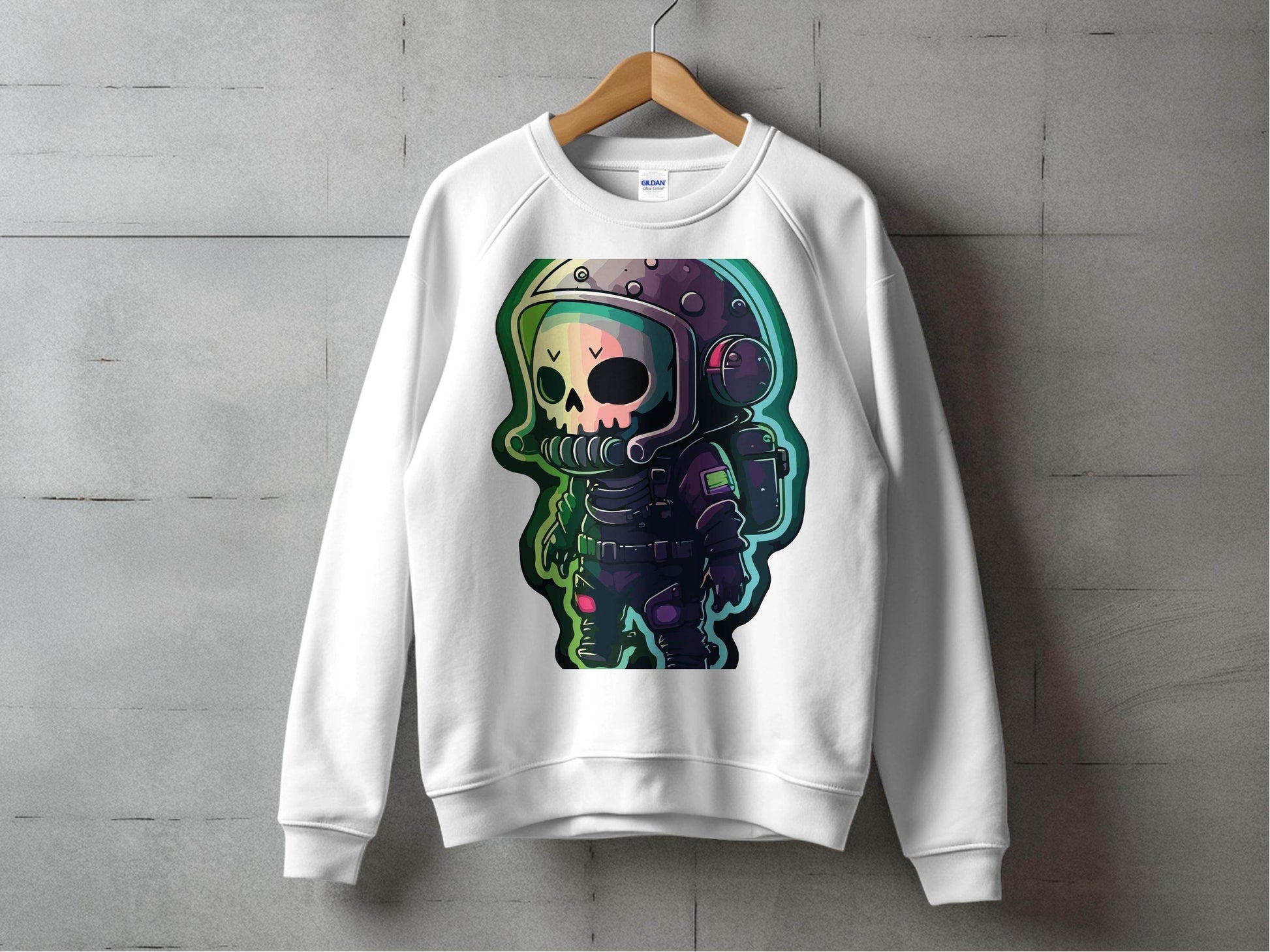 Futuristic Skull Astronaut Art Sweater - Design & Vybe