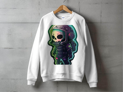 Futuristic Skull Astronaut Art Sweater - Design & Vybe