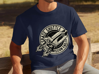 Space Shuttle Mission Failed Graphic Print T-Shirt - Design & Vybe