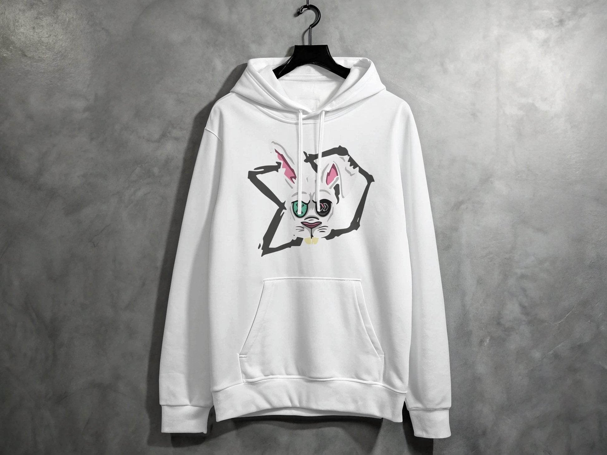 Morbid Zombie Rabbit Graphic Cool Design Hoodie - Design & Vybe