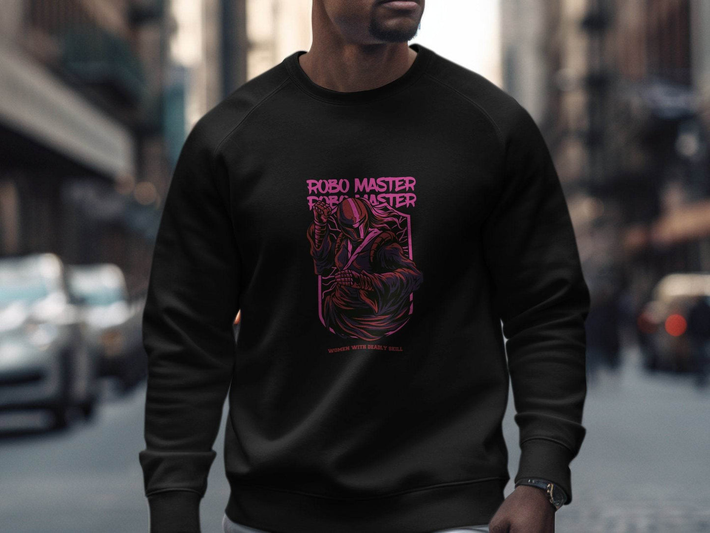 Robo Master Woman With Deadly Skill Graphic Design Sweater - Design & Vybe