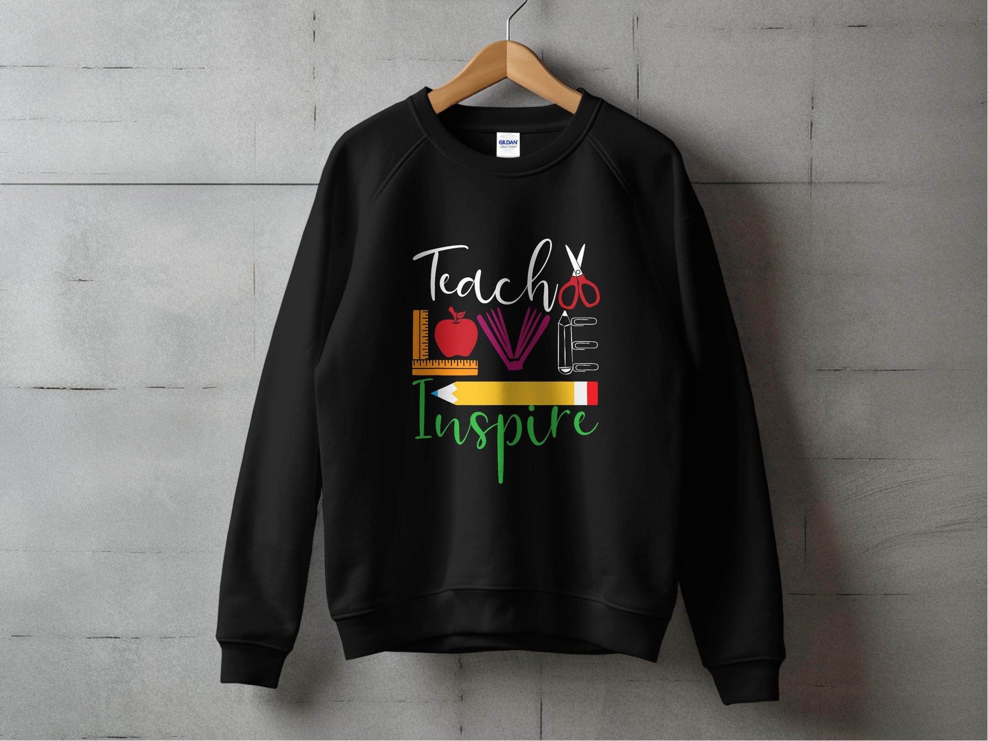 Teach Love Inspire Back To School Design Teachers Sweater - Design & Vybe