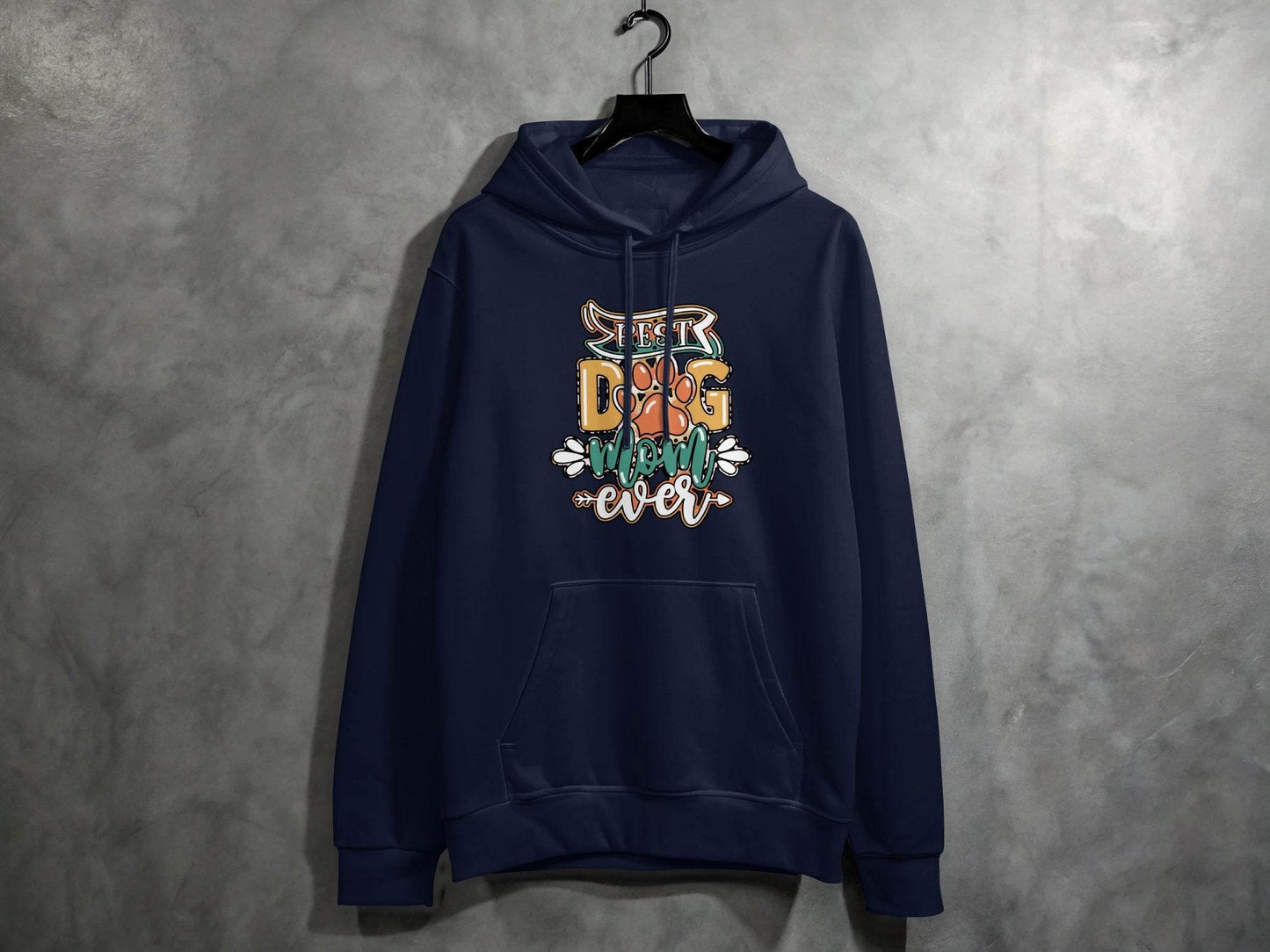 Best Dog Mom Ever Pet Paw Print Design Graphic Hoodie - Design & Vybe