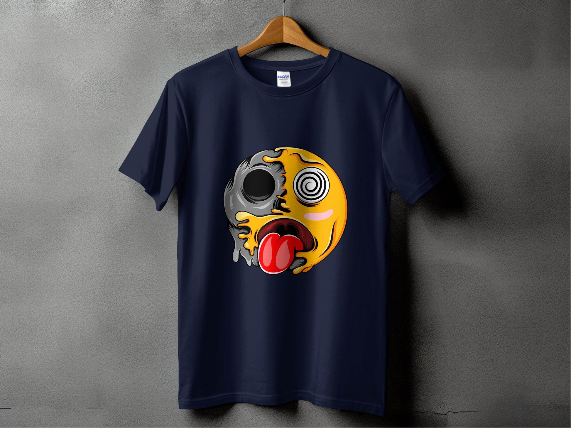 Melting Face with Swirling Eyes Smiley Graphic T-Shirt - Design & Vybe