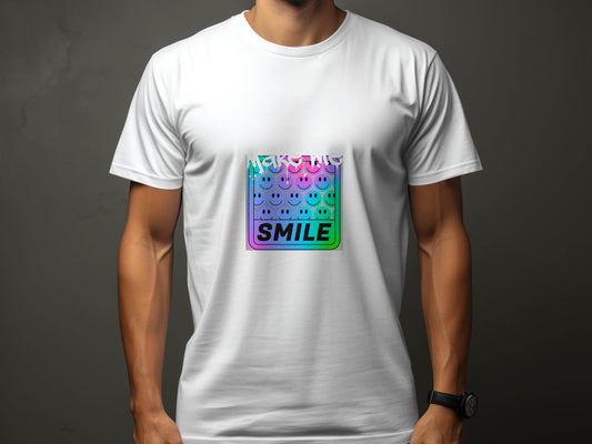 Make Me Smile Rainbow Gradient Design Graphic T-Shirt - Design & Vybe