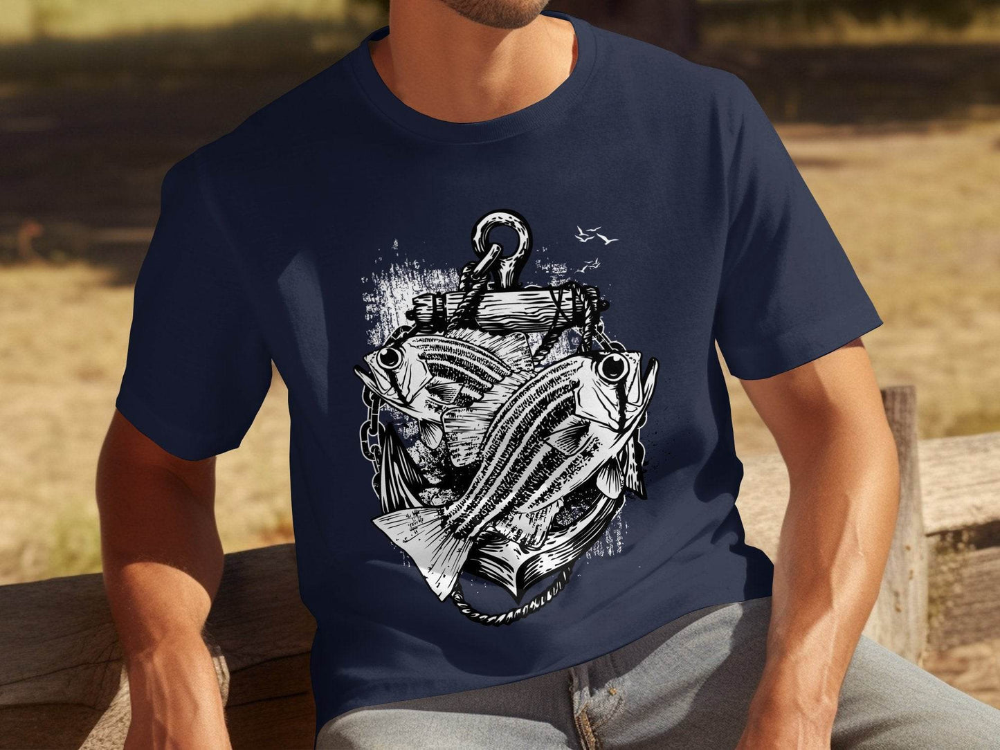 Fishing Inspired Nautical Graphic T-Shirt - Design & Vybe