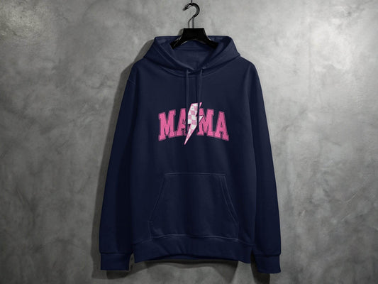 Mama Pink Lightning Bolt Graphic Designs Women Hoodie - Design & Vybe