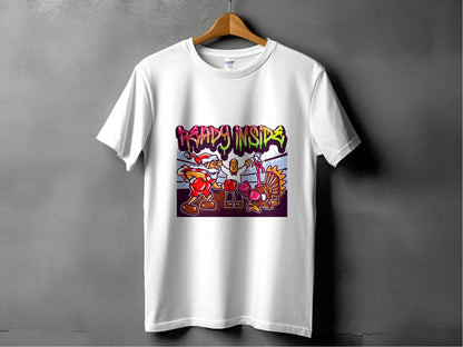 Ready Inside Graphic Santa and Turkey T-shirt product