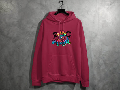 Dog Mom Paw Print Tie Dye Style Cute Graphic Design Hoodie - Design & Vybe