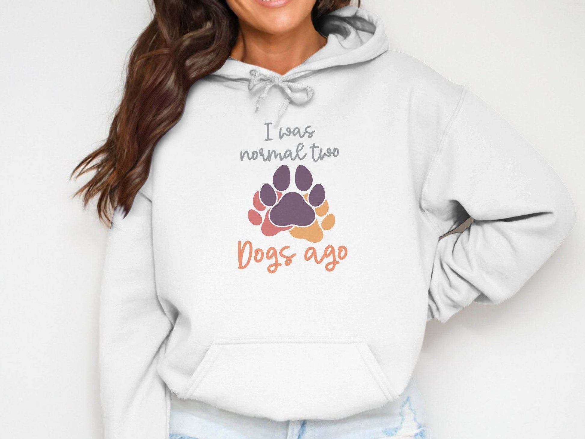 I Was Normal Two Dogs Ago Cute Design Graphic Hoodie - Design & Vybe