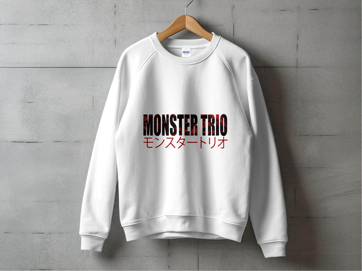 Monster Trio Japanese Text Design Fan Apparel Sweater - Design & Vybe