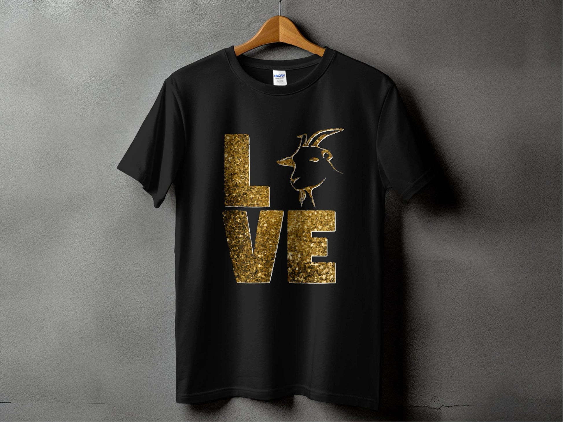 Love Goat Glitter Fun Trendy T-Shirt - Design & Vybe