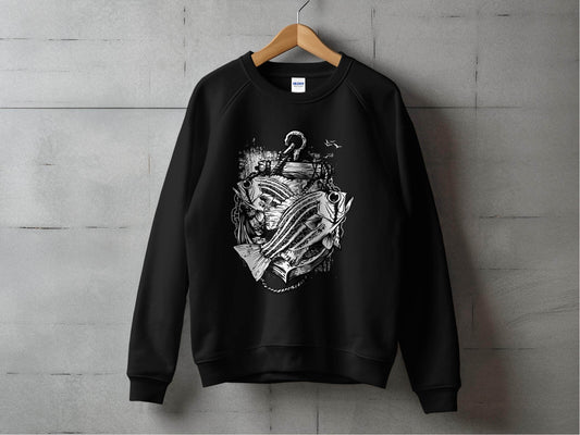 Fishing Inspired Nautical Graphic Sweater - Design & Vybe