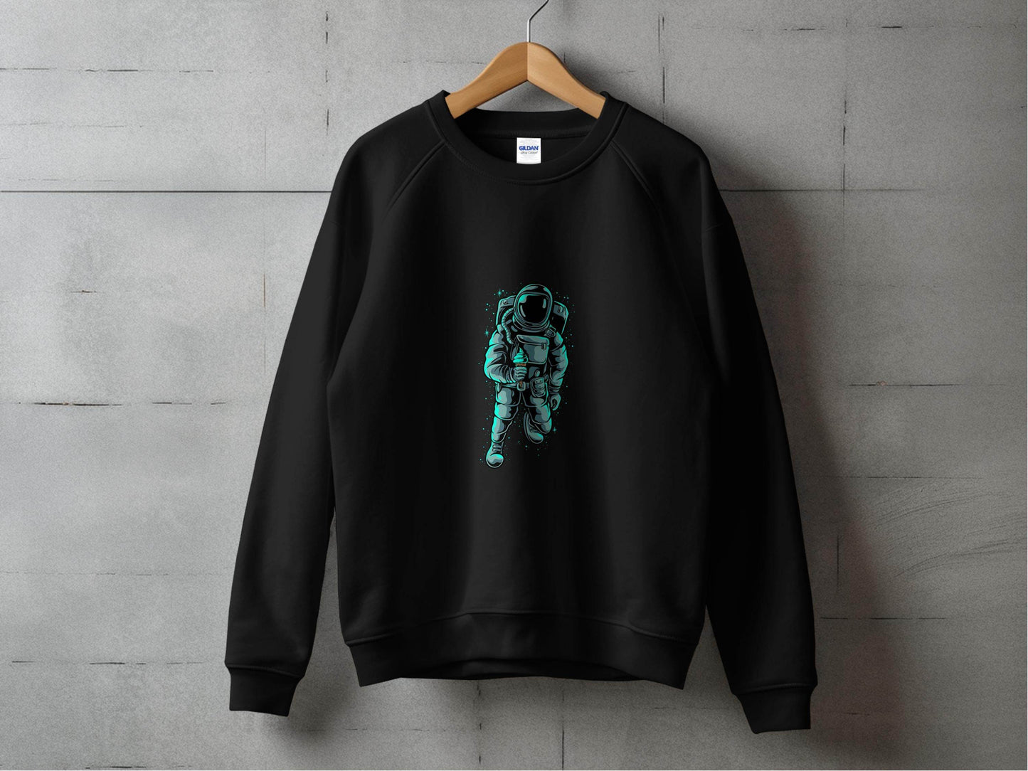 Astronaut with Ice Cream Graphics Cool Print For Sweater - Design & Vybe