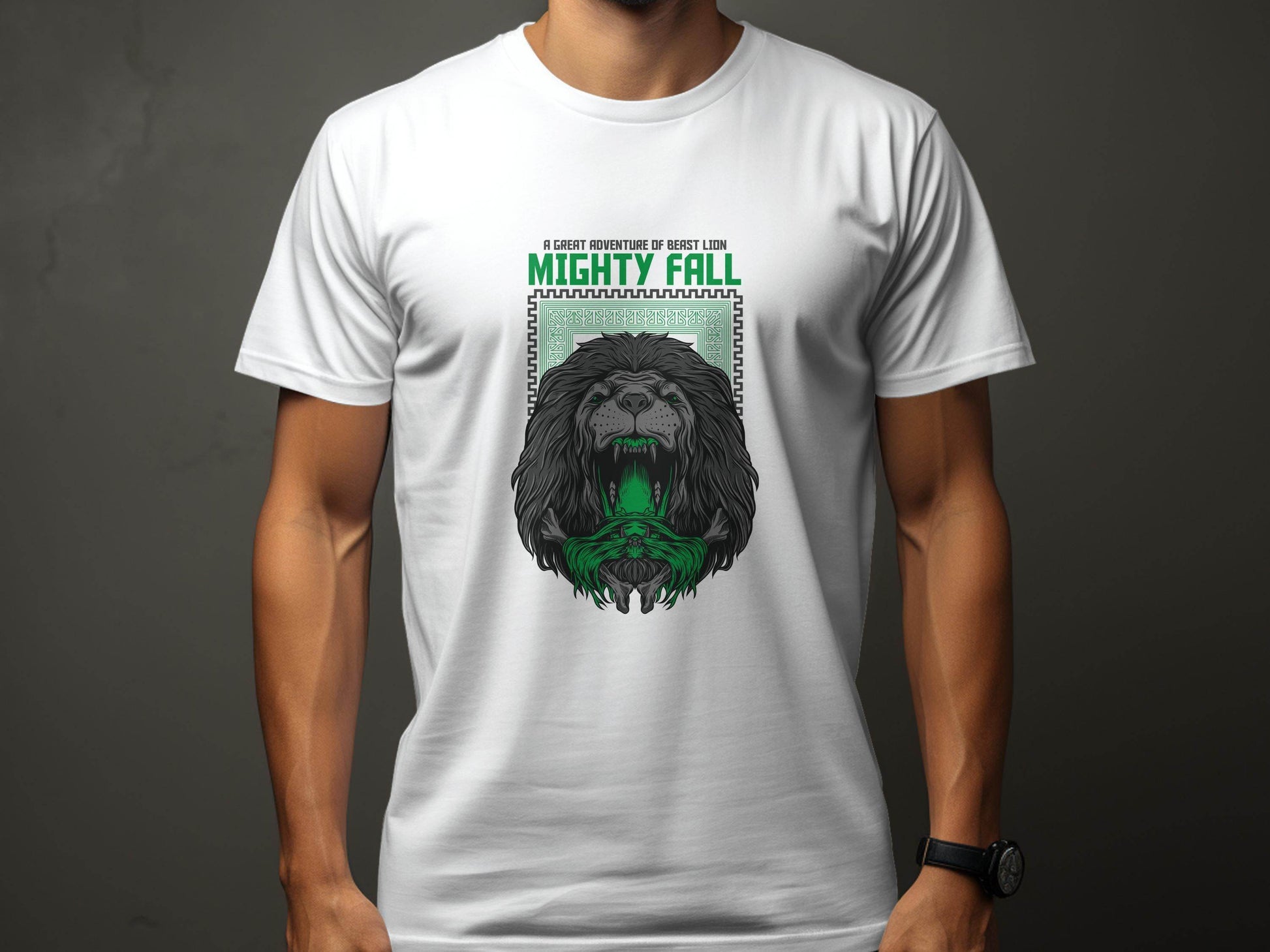 A Great Adventure Of Beast Lion Mighty Fall Design T-Shirt - Design & Vybe