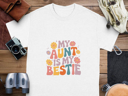 My Aunt is My Bestie Floral Design Graphic T-Shirt - Design & Vybe