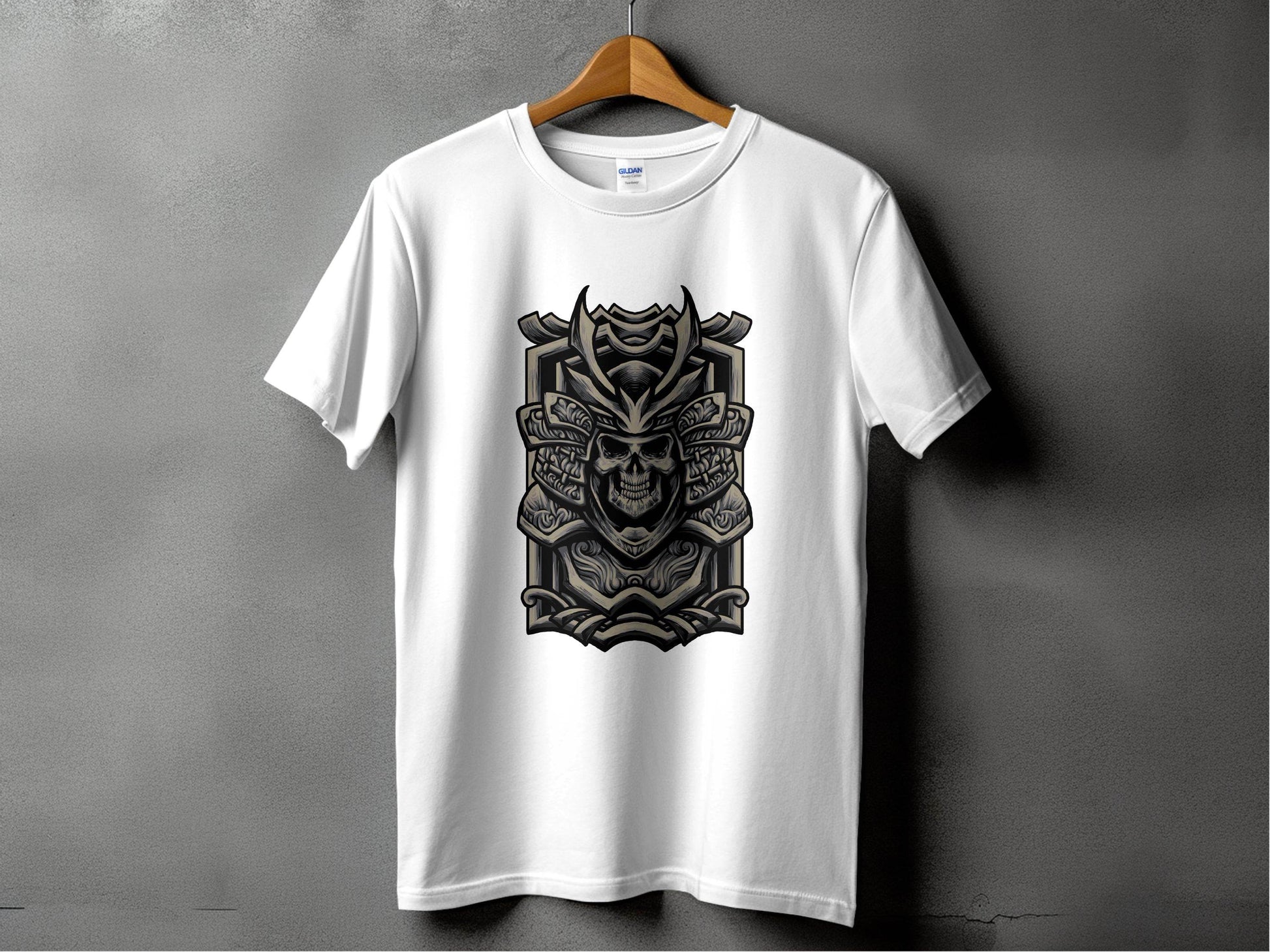 Samurai Warrior Skull Art Design T-Shirt - Design & Vybe